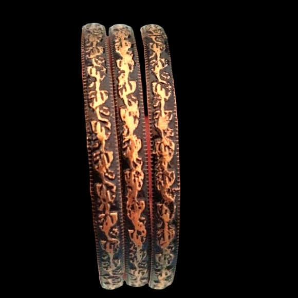 Set of 3 Bronze Toned Bracelets - Picture 1 of 4